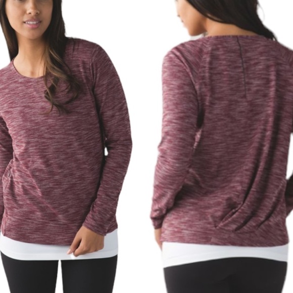 Lululemon &go City Pullover Heathered Bordeaux Drama 4 - Picture 17 of 17